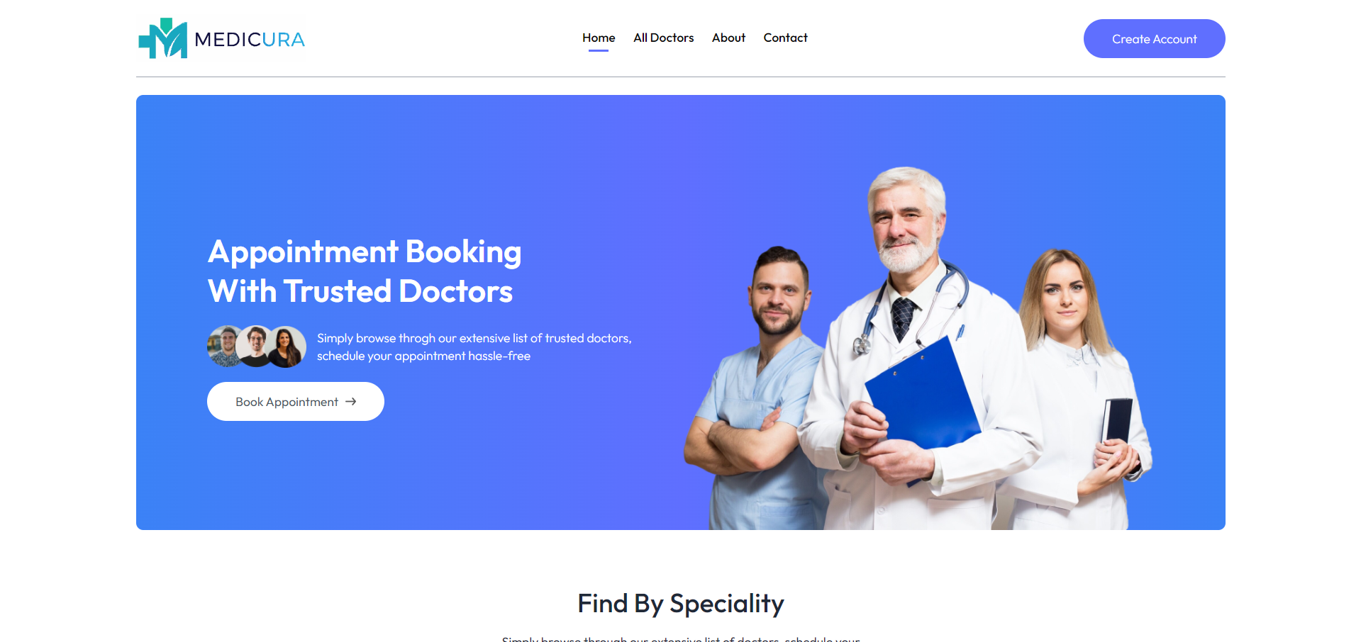 Medicura — Medical appointment booking platform